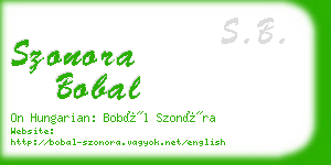 szonora bobal business card